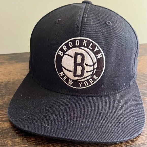 Mitchell & Ness Other - •SOLD•|NBA| Black Brooklyn Nets New York Basketball Snap Back Cap Hat Adult O/S